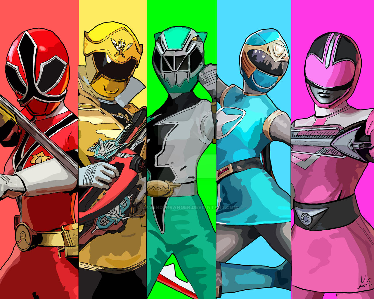 Rainbow of Female Rangers by LavenderRanger on DeviantArt
