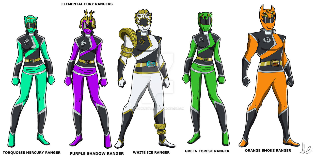 Elemental Fury Rangers - Sixth and Others by LavenderRanger on DeviantArt