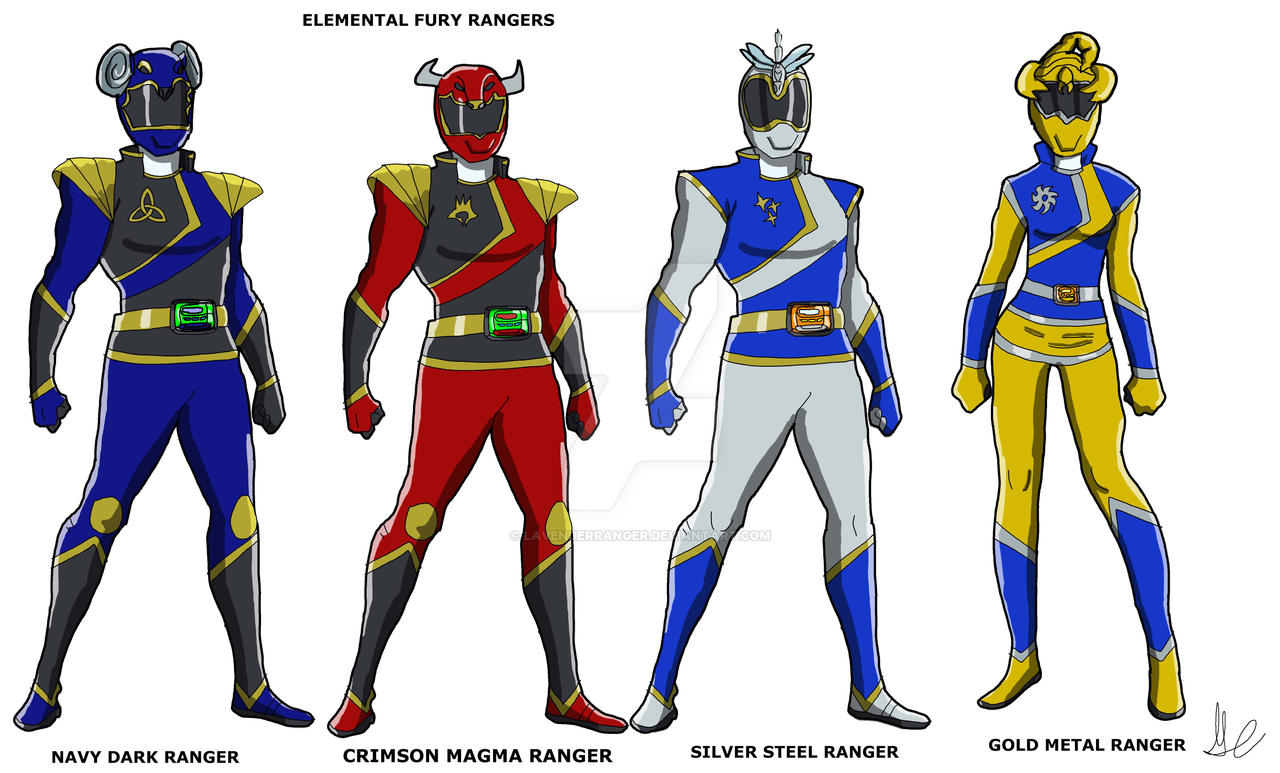 Elemental Fury Ranger - Last Four by LavenderRanger on DeviantArt