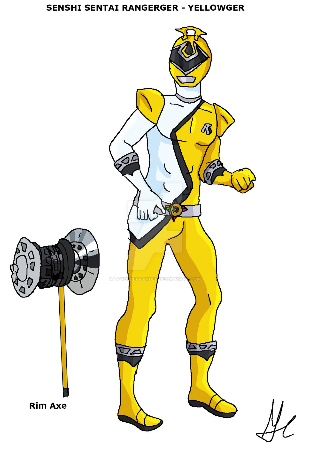 Yellow Ranger Sentry Senshi Sentai Rangeger - Yellowger by LavenderRanger on DeviantArt
