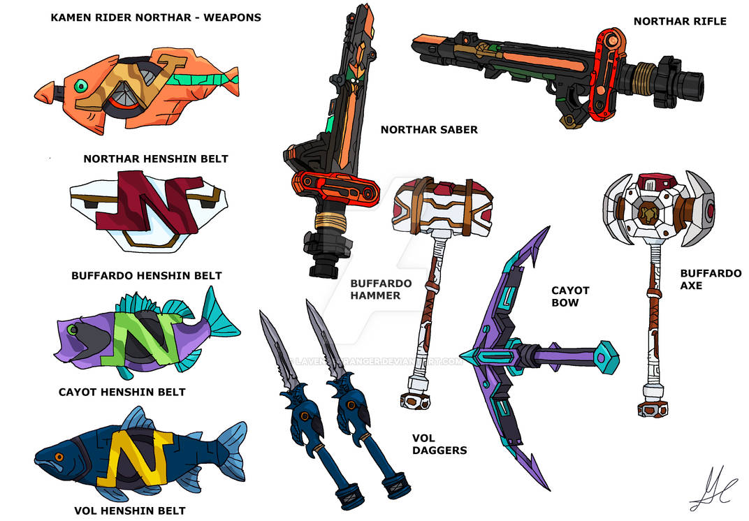Kamen Rider Northar Weapons by LavenderRanger on DeviantArt