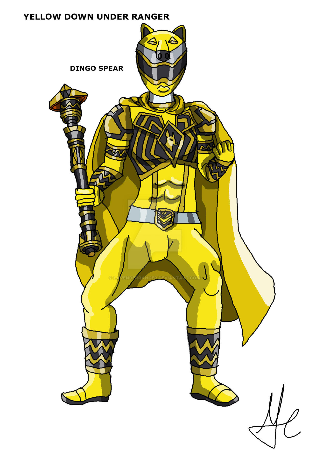 Yellow Down Under Ranger by LavenderRanger on DeviantArt