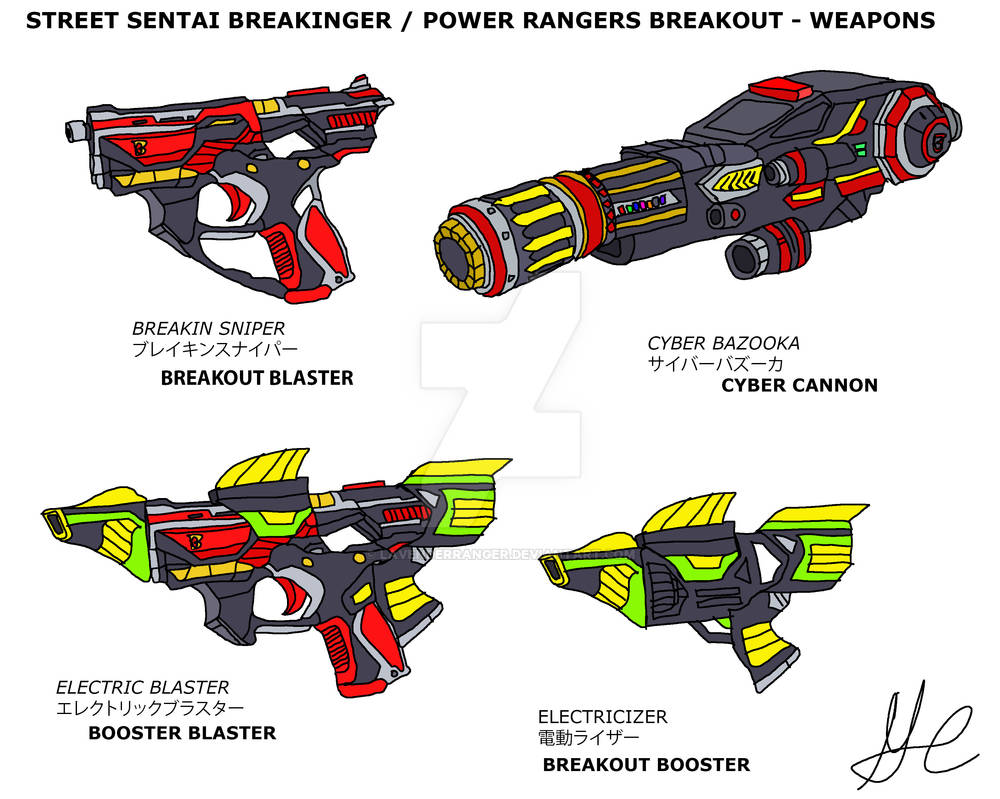 Breakout Rangers Weapons 3 by LavenderRanger on DeviantArt