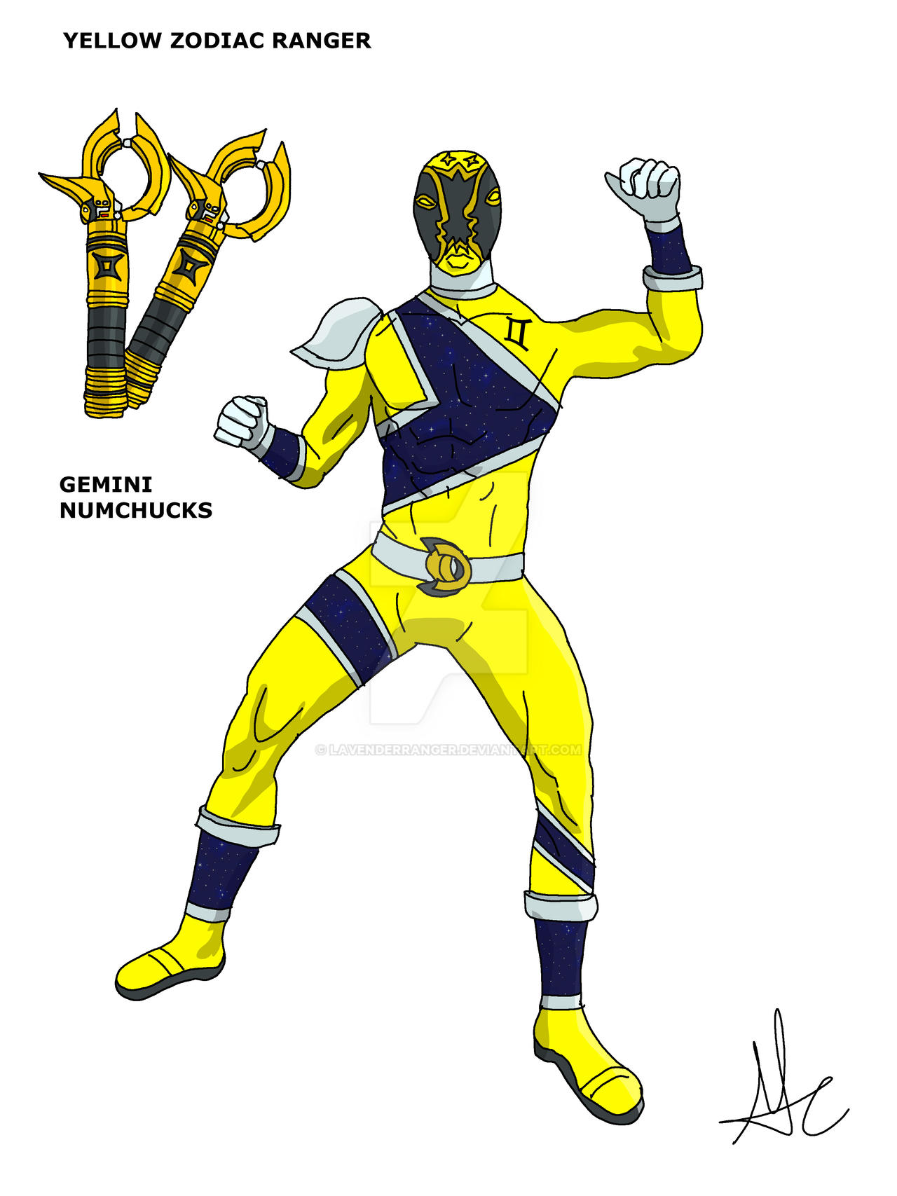 Yellow Zodiac Ranger by LavenderRanger on DeviantArt