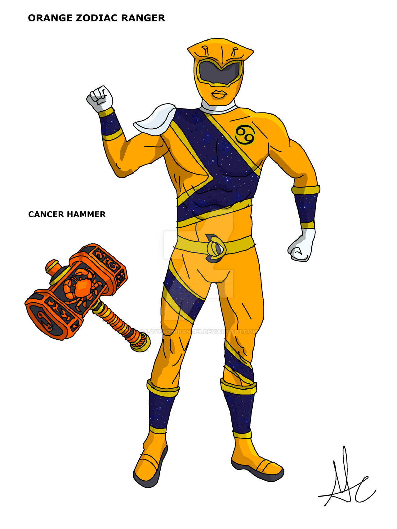 Orange Zodiac Ranger by LavenderRanger on DeviantArt
