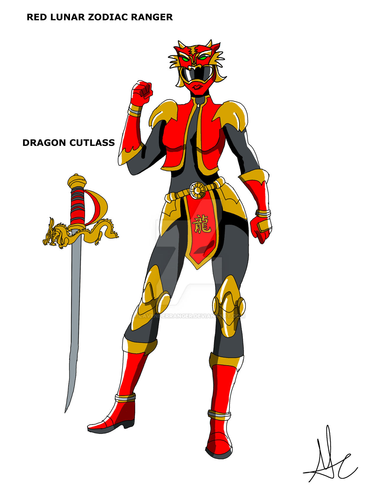 Red Lunar Zodiac Ranger by LavenderRanger on DeviantArt