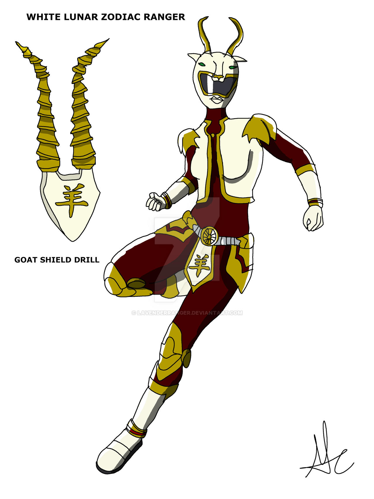 White Lunar Zodiac Ranger by LavenderRanger on DeviantArt