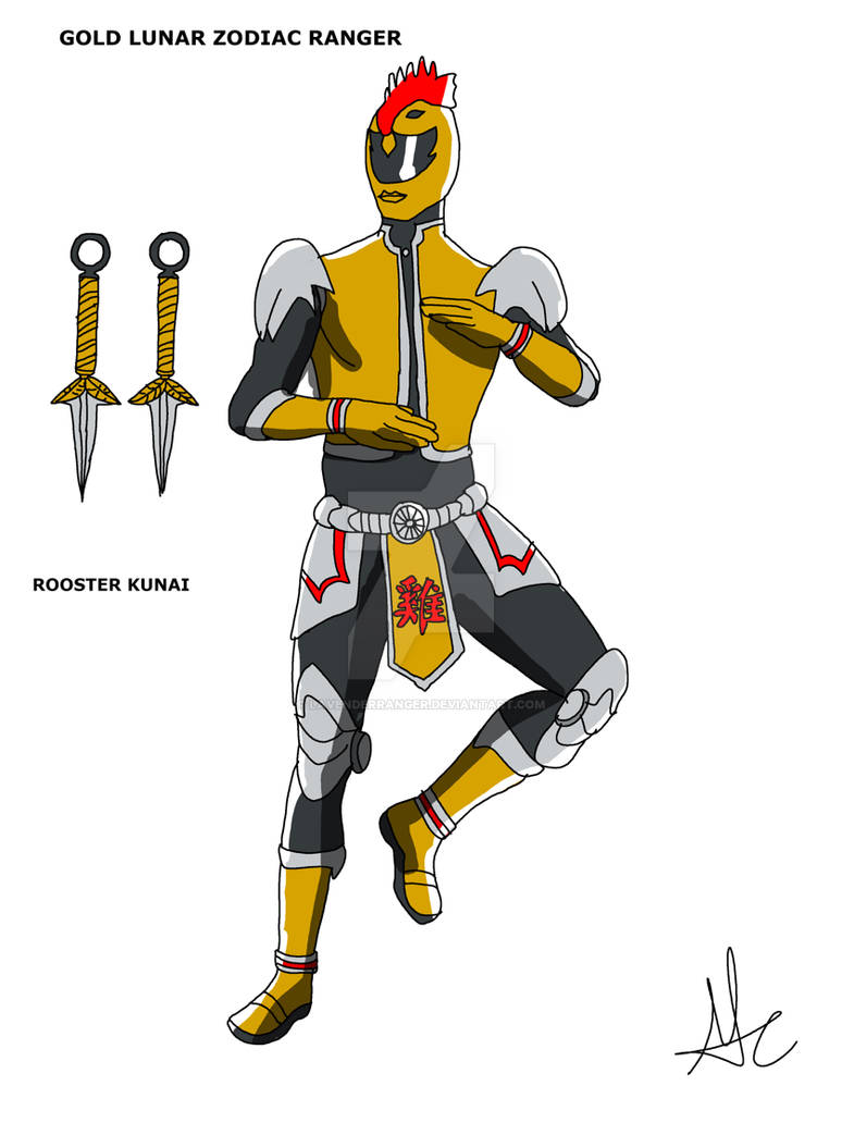 Gold Lunar Zodiac Ranger by LavenderRanger on DeviantArt