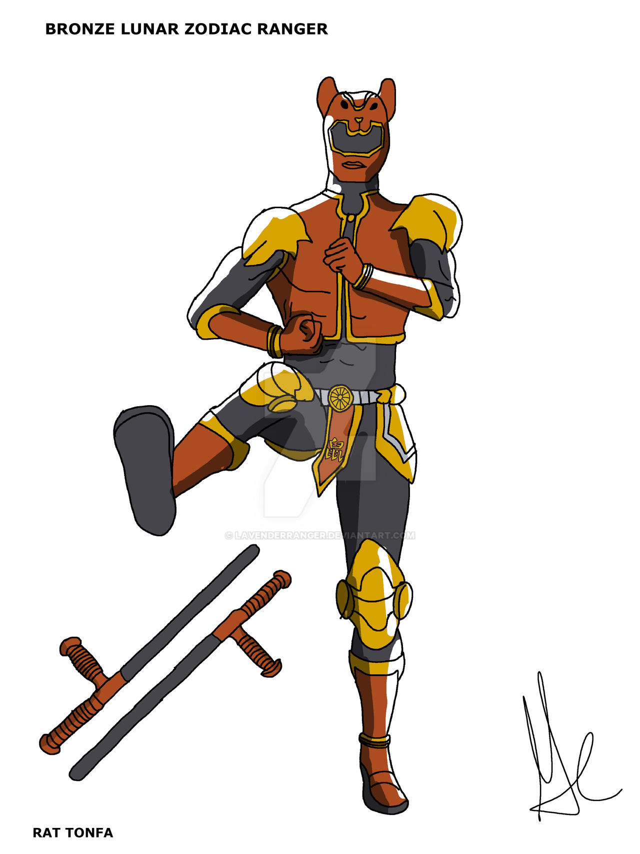 Bronze Lunar Zodiac Ranger by LavenderRanger on DeviantArt