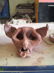 Goblin Head Candle Holder WIP 1