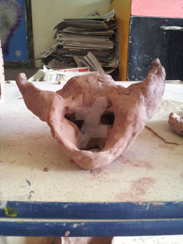 Goblin Head Candle Holder WIP 2