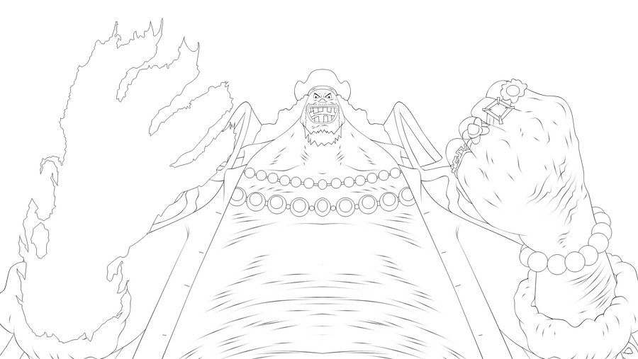 Marshall D Teach Blackbeard Lineart by lordbalda on DeviantArt