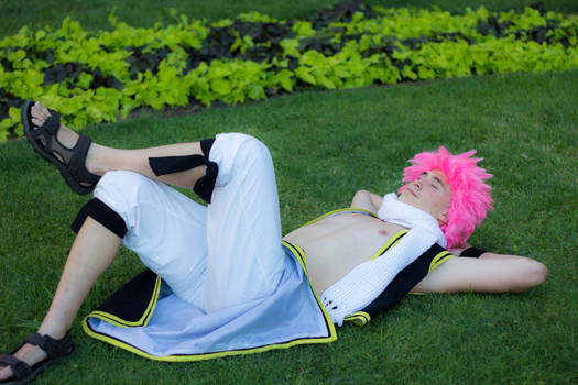 Natsu: relaxing in the grass