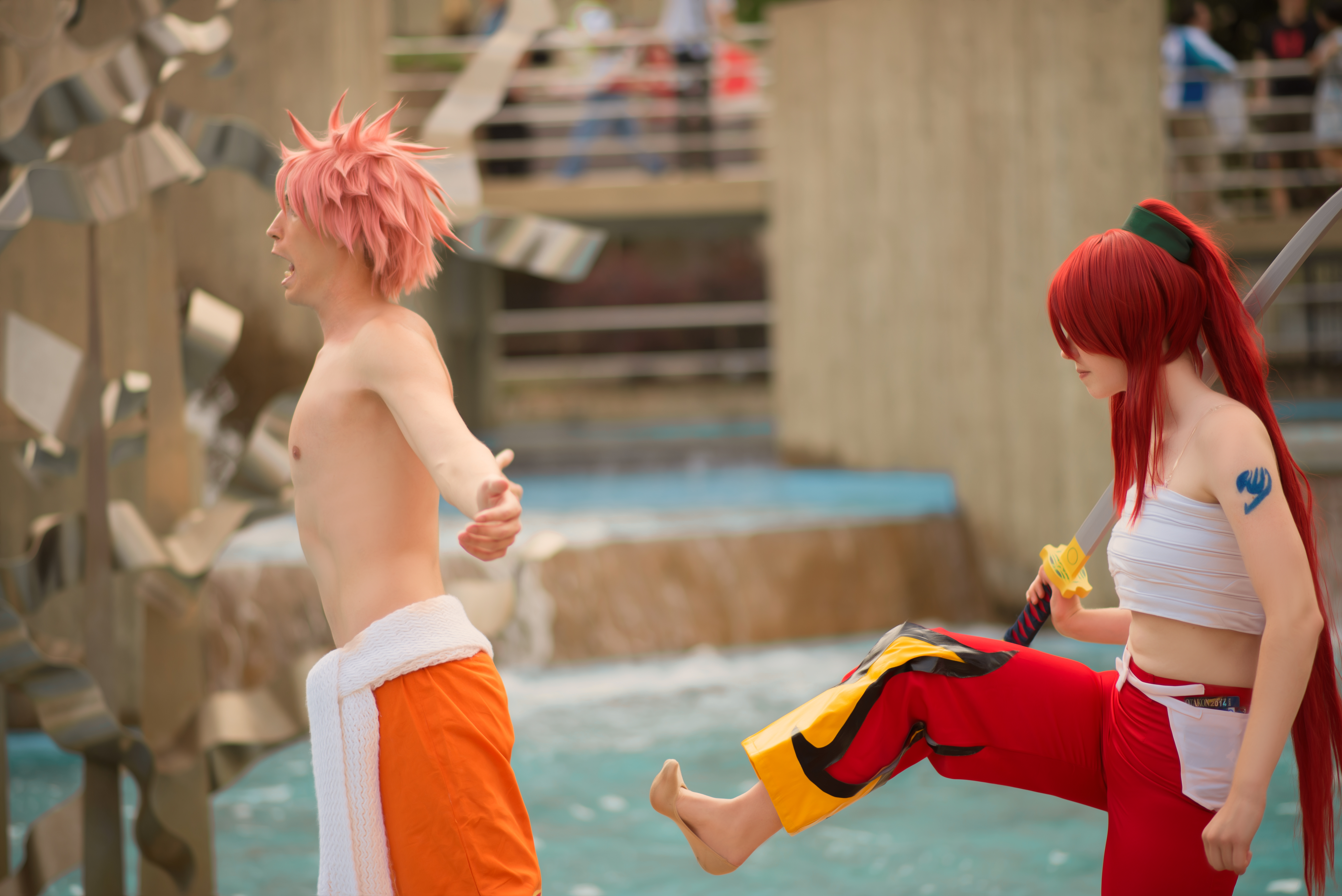 Swim Trunks Natsu and Erza (Otakon 2014)