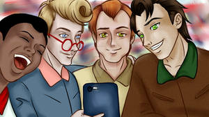 Ghostbusters taking a selfie