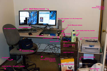 My desk and work area