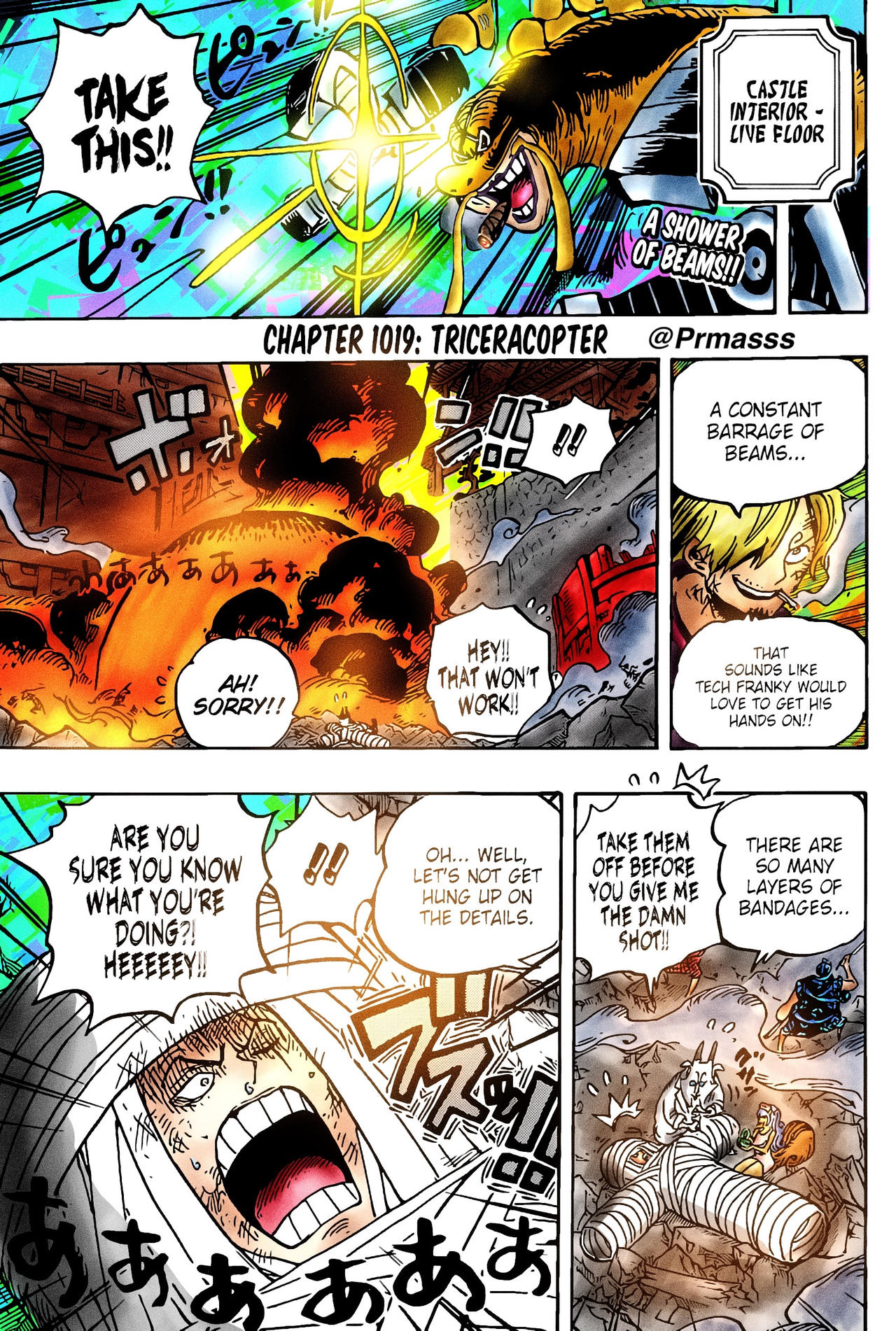 One Piece Chapter 1019 Coloring Queen Sanji Zoro By Prmas On Deviantart
