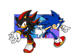 Sonic and shadow stamp