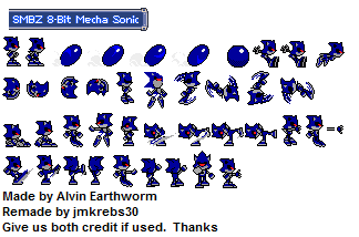 Mecha sonic mk 1 animation test pixel art