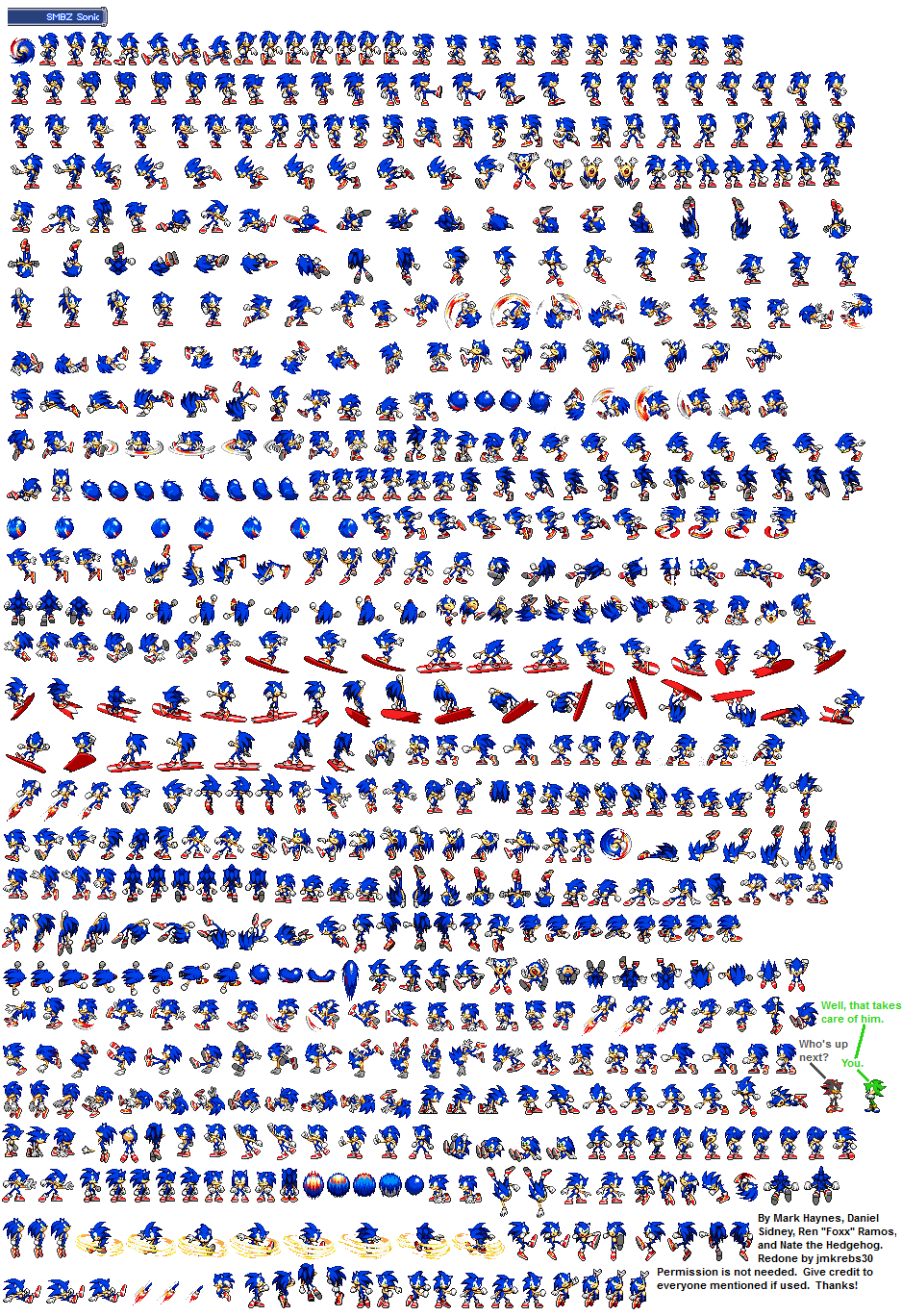 Modern Sonic Sprite Sheet by RedactedAccount on DeviantArt