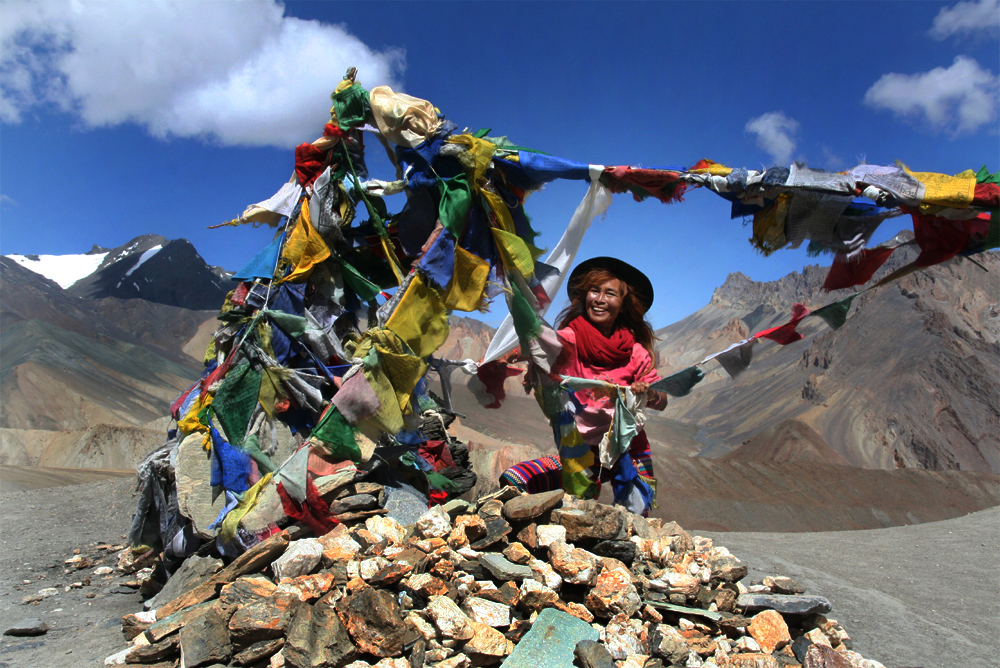 The flags of Tibet...