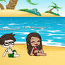 Me and Teri are in beach