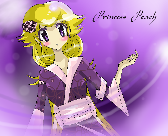 Purple Kimono Peach