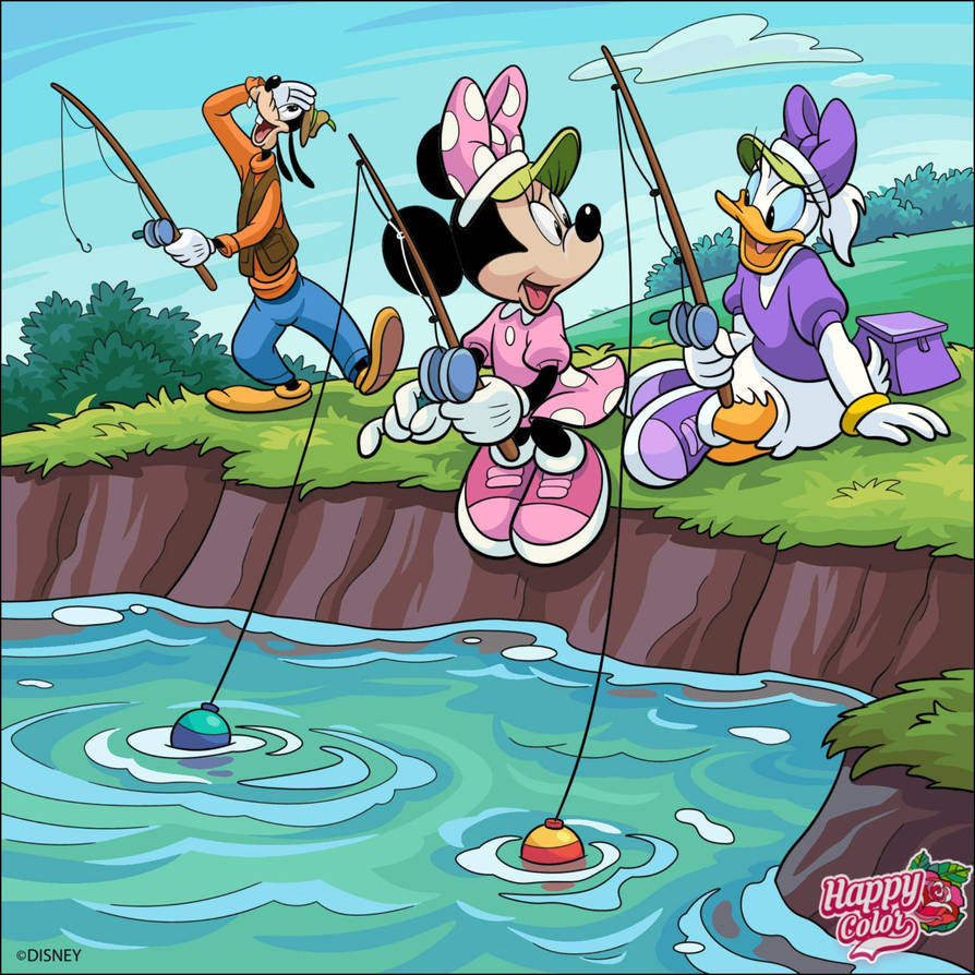 Goofey Fish Minnie, Daisy, and Goofy Fishing - Happy Color by AlTimotheus19 on ...