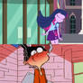 Double D blushes at Twilight flipping her hair