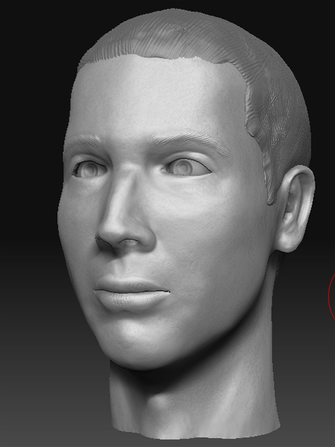 3d men head