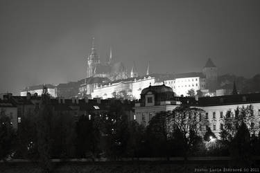 Prague Castle at night