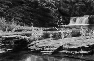 Waterfall at Porcupine Moutain NG18206-7 S110X