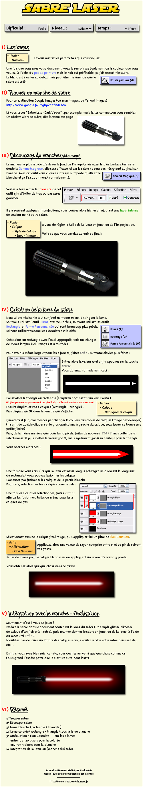 Realiser un Sabre Laser +FR+