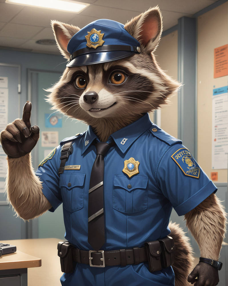 Raccoon police by Rossouwpeter on DeviantArt