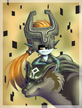 Wolf Link and Midna