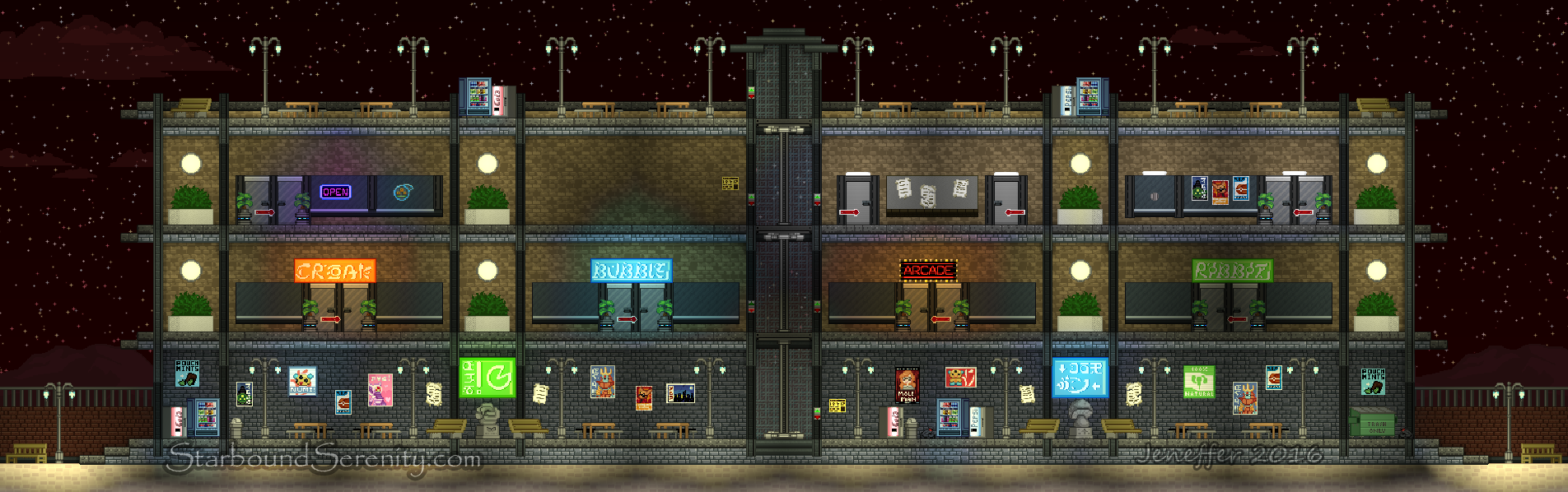 Starbound Build: Shopping Mall by GoldenstarArtist on DeviantArt