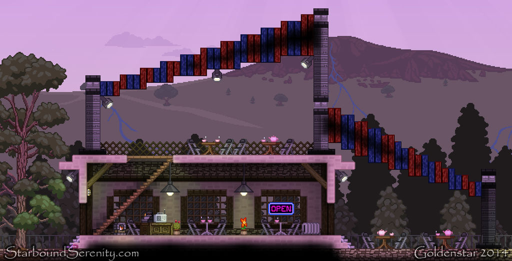 Starbound Build: Little Cafe by GoldenstarArtist on DeviantArt