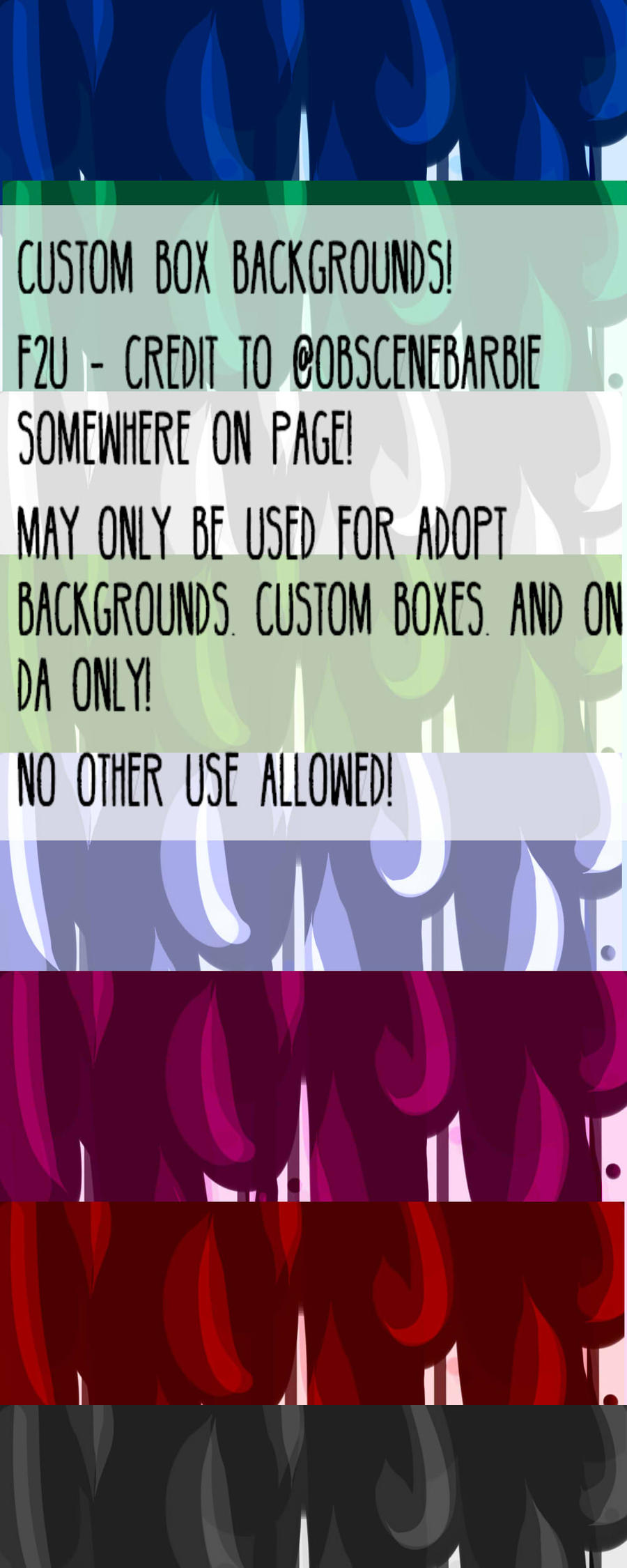 F2U: Assorted Slime Custom Box backgrounds UPDATED