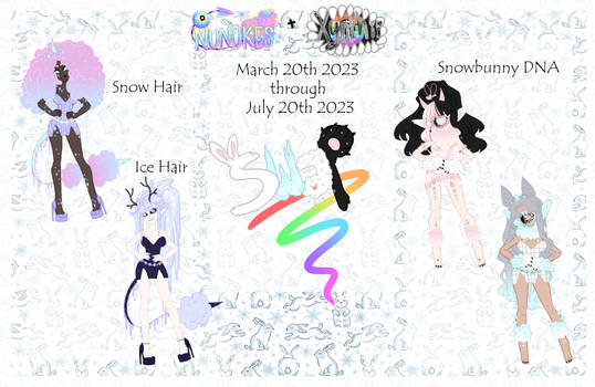 XyNunuke Trait Swap: Ice/Snow Hair/ Snowbunny DNA