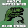 PHILOSORAPTOR on the universe