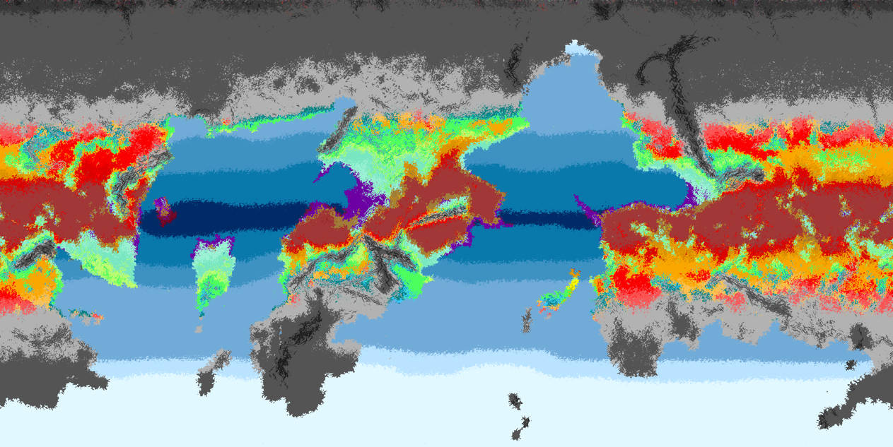 Climate Map Deviantart Generated Planet 2 climate by SiriusCb on DeviantArt