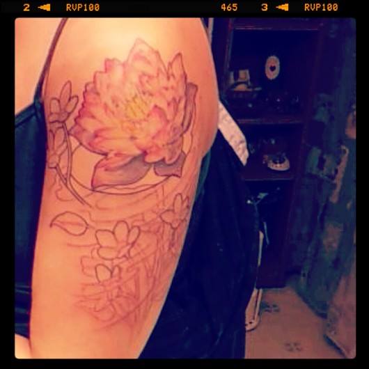 Lotus flower tattoo design