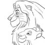 Mufasa and Sarabi_Lineart