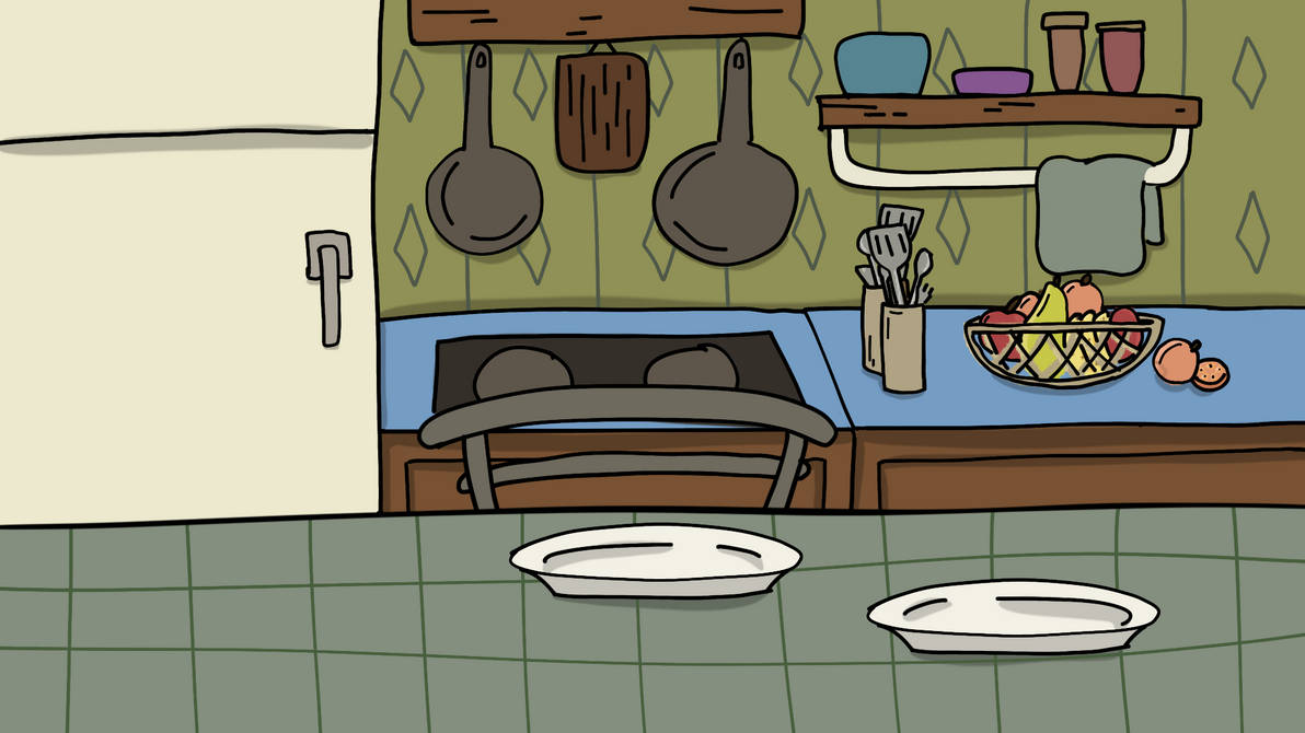 Dining room + kitchen by constance27200 on DeviantArt