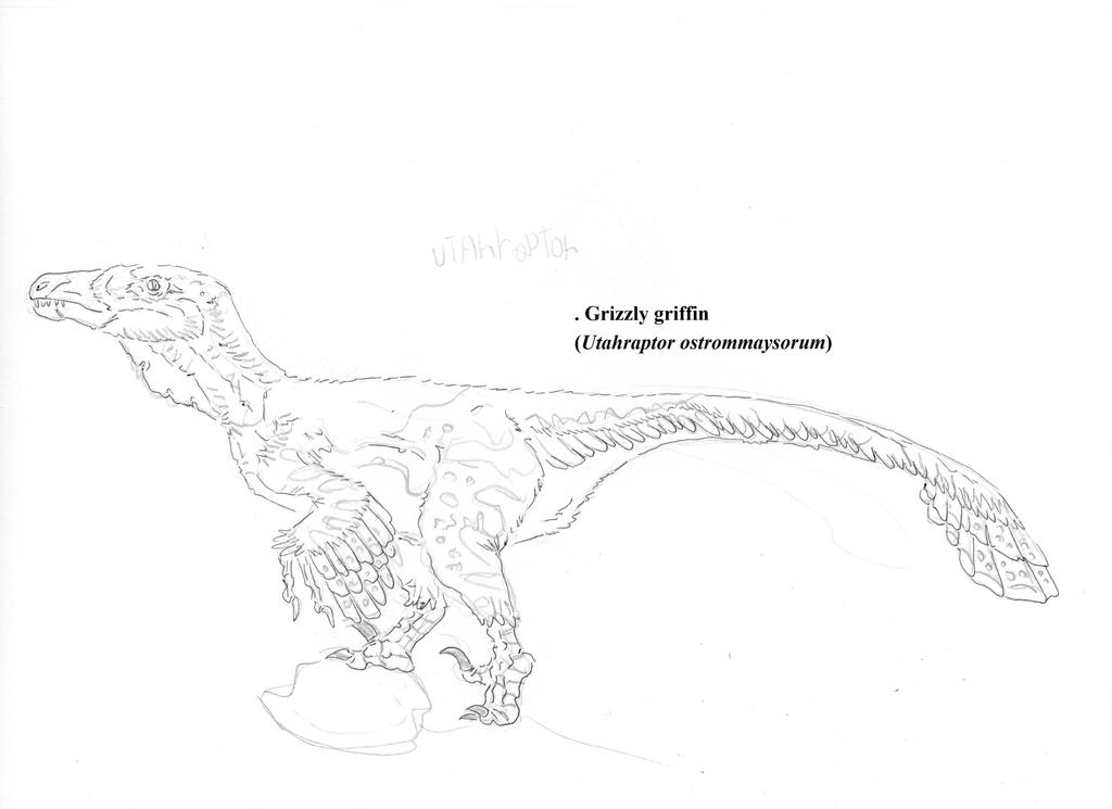 Utah Raptor Outlines THA: Utahraptor by PerroChuck on DeviantArt