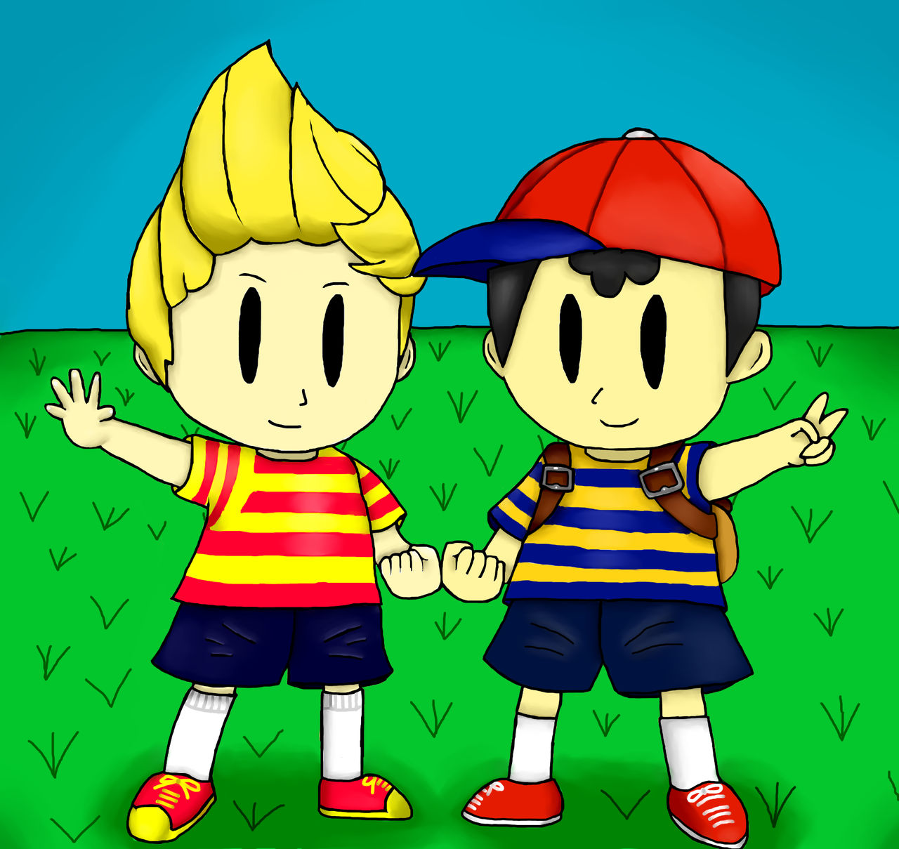 Ness And Lucas By NoTeethBilly On DeviantArt ness-and-lucas-by-noteethbilly-on-deviantart