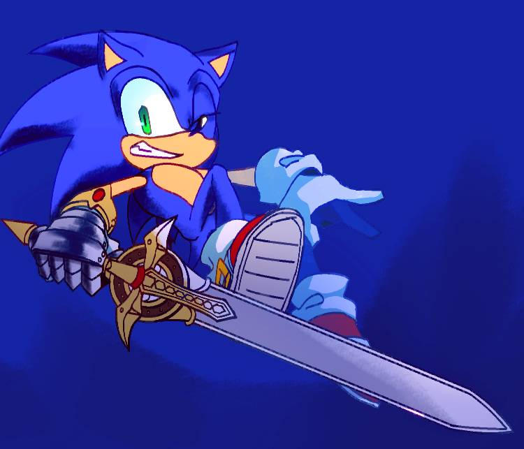 Sikyu 💫 Alive but Barely 💫 on X: No one: Me: Okay but what if Sonic had  a counterpart in the Black Knight universe, but instead of a king, Arthur  was just