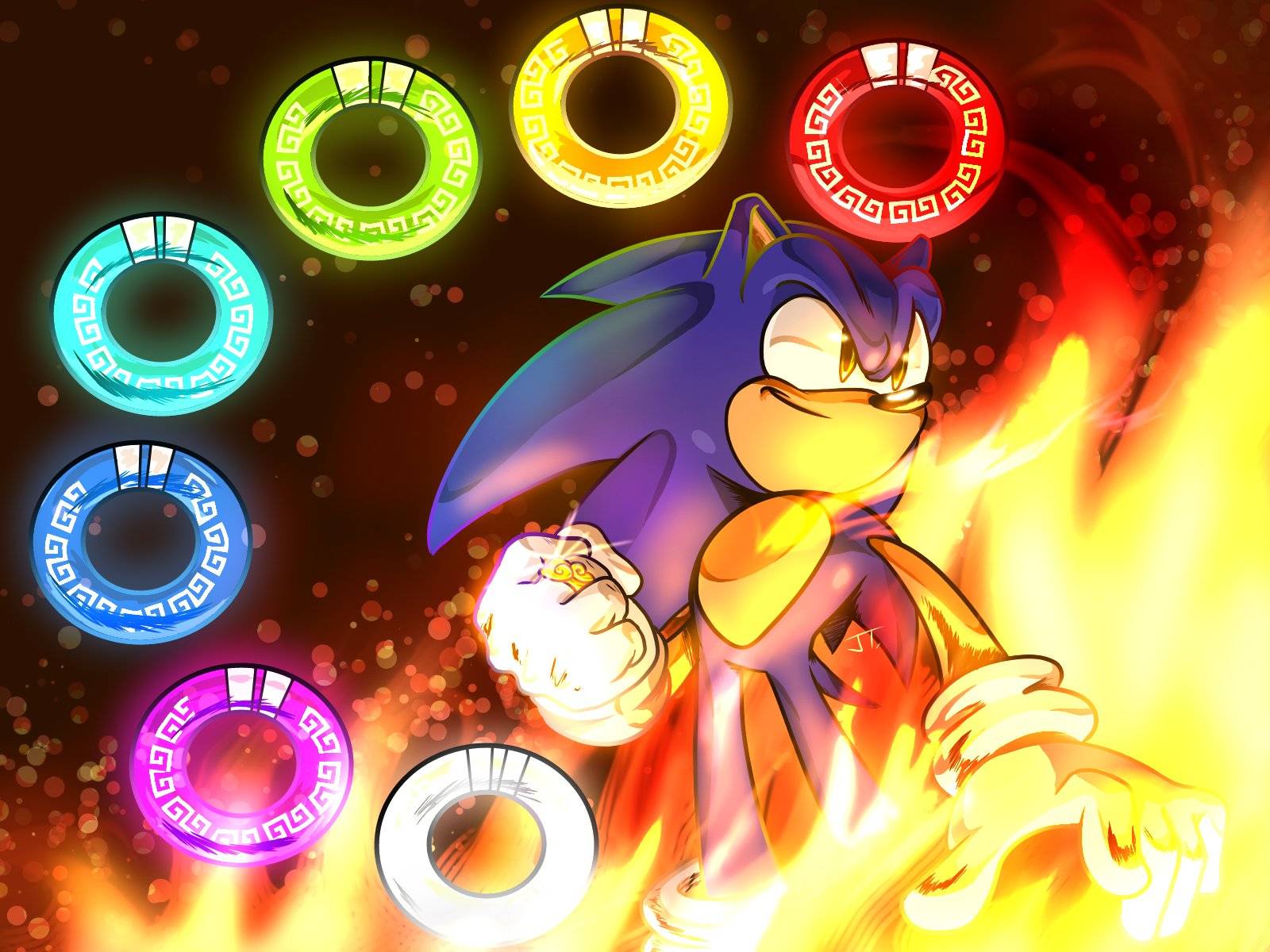 Sonic The Hedgehog: Seven Rings in the hand by flakus1012sonic on