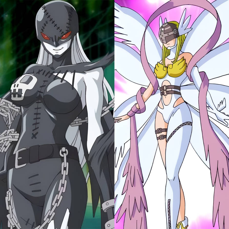 Angewomon vs Ladydevimon by flakus1012sonic on DeviantArt