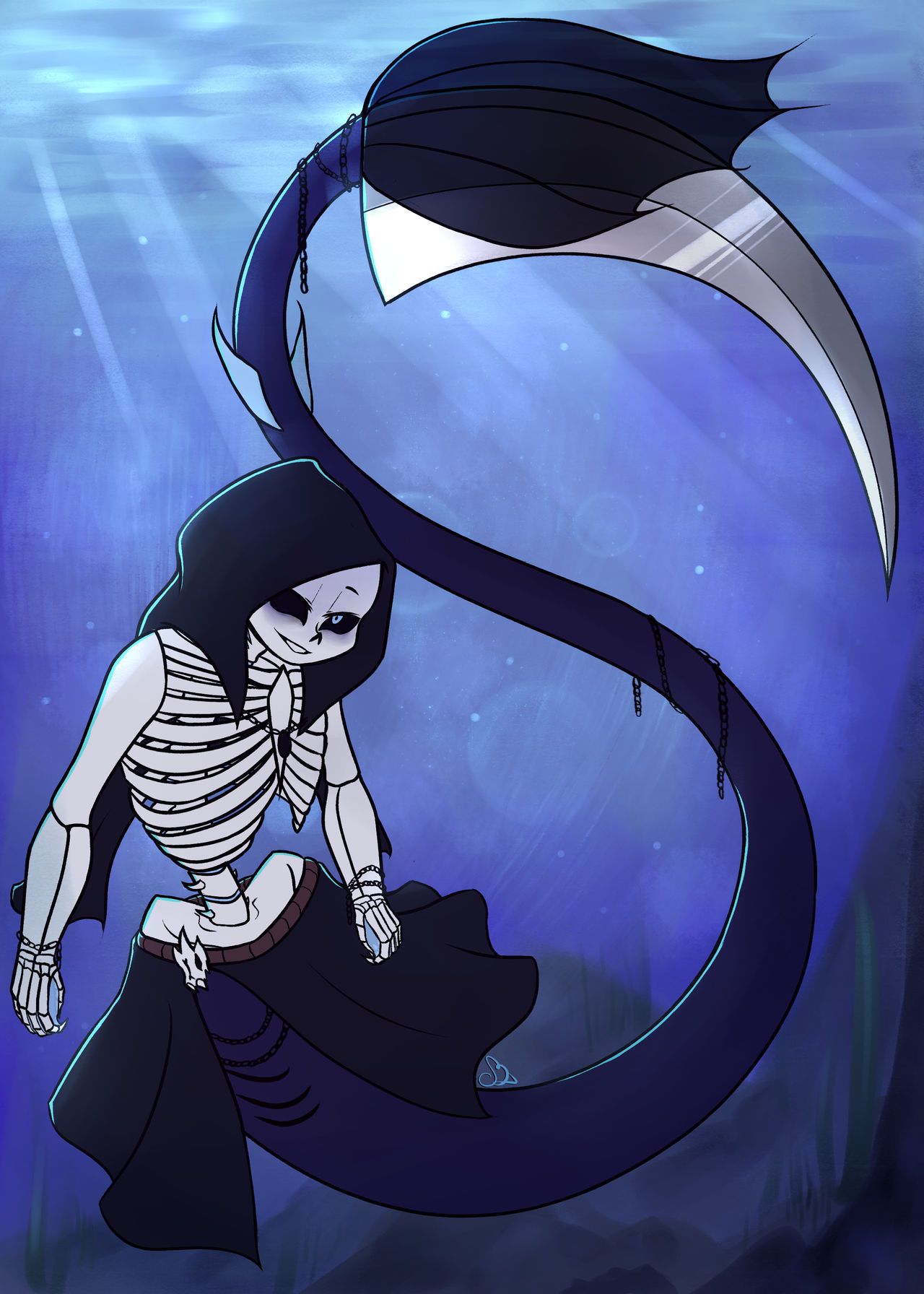 Reaper Fishie (Sea Monster Au) by CreepyPSo on DeviantArt